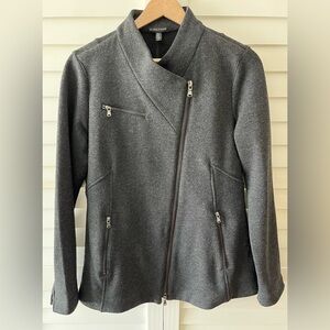 Eileen Fisher wool Blend Moto Jacket Size Small